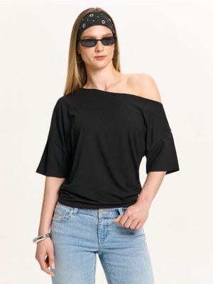 Bluzka damska wiosenna casualowa ze sklepu: Cropp w kategorii: Bluzki damskie - zdjęcie 4198BBB-532-6969_842FL-99X