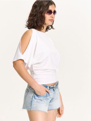 Bluzka damska casual ze sklepu: Cropp w kategorii: Bluzki damskie - zdjęcie 4198BBB-532-6969_860CU-00X