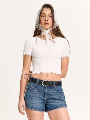 Bluzka damska ze sklepu: Cropp w kategorii: Bluzki damskie - zdjęcie 4198BBB-532-6969_954HW-00X