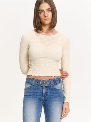 Bluzka damska casualowa ze sklepu: Cropp w kategorii: Bluzki damskie - zdjęcie 4198BBB-532-6969_956HW-01X
