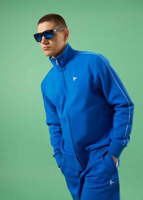 niebieski Bluza męska jesienna Diverse ze sklepu: Diverse w kategorii: Bluzy męskie