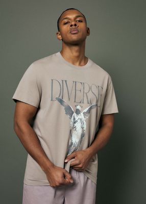 T-shirt męski na wiosnę Diverse ze sklepu: Diverse w kategorii: T-shirty męskie - zdjęcie 44D75FA-DAF-8163_10046931