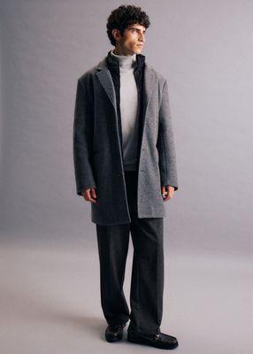 Płaszcz męski casual elegancki Diverse ze sklepu: Diverse w kategorii: Płaszcze męskie - zdjęcie 44D75FA-DAF-8163_10050759