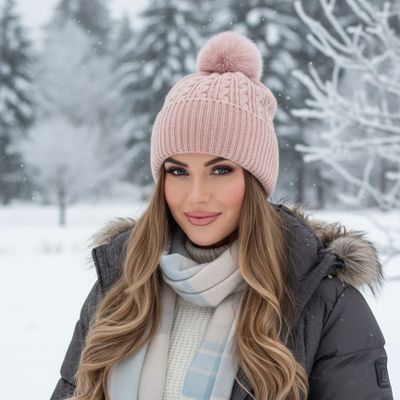Czapka zimowa damska ze sklepu: Stylion w kategorii: Czapki zimowe damskie - zdjęcie 4D4DD33-06F-2088_7896