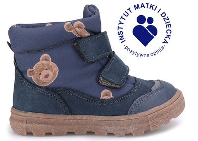 granatowy Buty zimowe dziecięce w nadruki Emel ze sklepu: Darbut w kategorii: Buty zimowe dziecięce