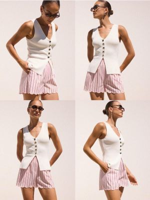 Kamizelka damska casual Mohito ze sklepu: Mohito w kategorii: Kamizelki damskie - zdjęcie 55A556F-010-6967_019IP