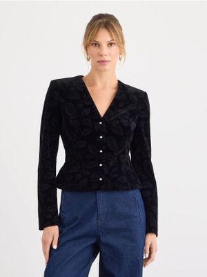 Marynarka elegancki Mohito ze sklepu: Mohito w kategorii: Marynarki damskie - zdjęcie 55A556F-010-6967_117LS