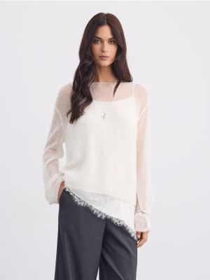 Sweter damski casual Mohito ze sklepu: Mohito w kategorii: Swetry damskie - zdjęcie 55A556F-010-6967_2403A