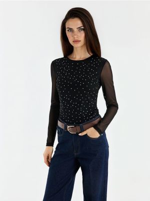 Bluzka damska jesienna casual Mohito ze sklepu: Mohito w kategorii: Bluzki damskie - zdjęcie 55A556F-010-6967_320BP