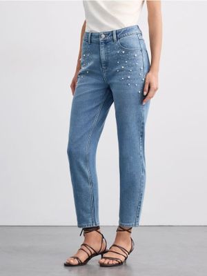 Jeansy damskie na wiosnę Mohito ze sklepu: Mohito w kategorii: Jeansy damskie - zdjęcie 55A556F-010-6967_433CZ
