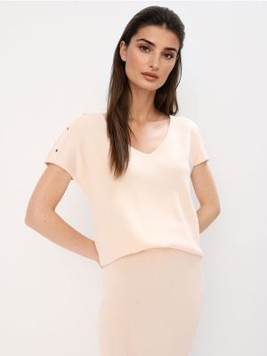 Bluzka damska casual Mohito ze sklepu: Mohito w kategorii: Bluzki damskie - zdjęcie 55A556F-010-6967_441DH