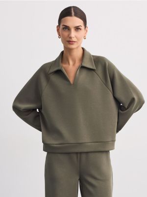 Bluza damska na jesień Mohito ze sklepu: Mohito w kategorii: Bluzy damskie - zdjęcie 55A556F-010-6967_472KT