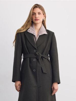 Płaszcz damski casual jesienny Mohito ze sklepu: Mohito w kategorii: Płaszcze damskie - zdjęcie 55A556F-010-6967_573LA