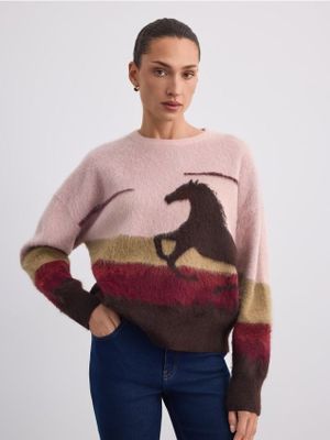 Sweter damski na zimę Mohito ze sklepu: Mohito w kategorii: Swetry damskie - zdjęcie 55A556F-010-6967_594LG