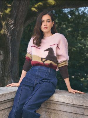 Sweter damski na zimę Mohito ze sklepu: Mohito w kategorii: Swetry damskie - zdjęcie 55A556F-010-6967_594LG