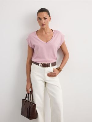 Bluzka damska casualowa Mohito ze sklepu: Mohito w kategorii: Bluzki damskie - zdjęcie 55A556F-010-6967_603JW