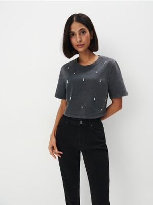 Bluzka damska wiosenna casualowa Mohito ze sklepu: Mohito w kategorii: Bluzki damskie - zdjęcie 55A556F-010-6967_708AP
