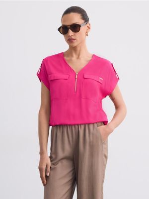 Bluzka damska Mohito ze sklepu: Mohito w kategorii: Bluzki damskie - zdjęcie 55A556F-010-6967_743DT