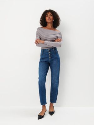 Jeansy damskie casualowe Mohito ze sklepu: Mohito w kategorii: Jeansy damskie - zdjęcie 55A556F-010-6967_789BL