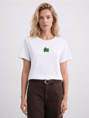 Mohito - Bluzka damska wiosenna ze sklepu: Mohito w kategorii: Bluzki damskie - zdjęcie 55A556F-010-6967_880LD