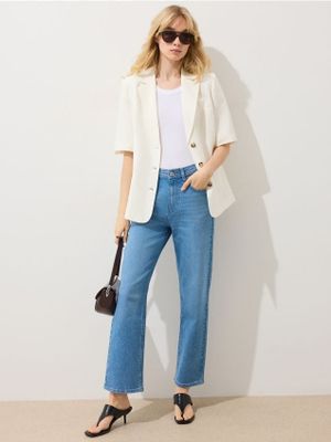 Jeansy damskie casual na wiosnę Mohito ze sklepu: Mohito w kategorii: Jeansy damskie - zdjęcie 55A556F-010-6967_995KN