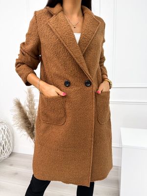 Płaszcz damski ModnaKiecka.pl ze sklepu: ModnaKiecka.pl w kategorii: Płaszcze damskie - zdjęcie 64ECE52-355-6290_23058422