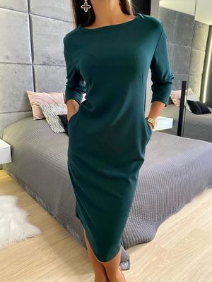 Sukienka na wiosnę ModnaKiecka.pl ze sklepu: ModnaKiecka.pl w kategorii: Sukienki - zdjęcie 64ECE52-355-6290_23060239