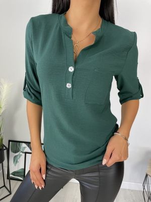 Bluzka damska casual ModnaKiecka.pl ze sklepu: ModnaKiecka.pl w kategorii: Bluzki damskie - zdjęcie 64ECE52-355-6290_23060490