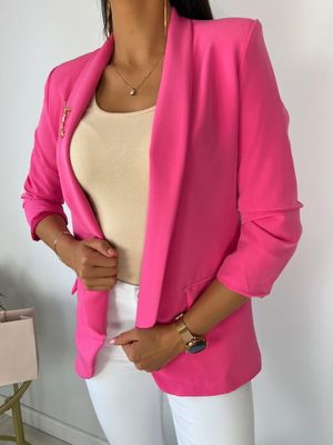 Marynarka casual ModnaKiecka.pl ze sklepu: ModnaKiecka.pl w kategorii: Marynarki damskie - zdjęcie 64ECE52-355-6290_23060510