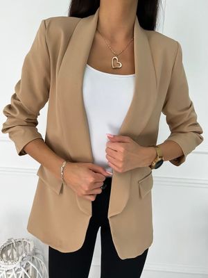 Marynarka wiosenny casual ModnaKiecka.pl ze sklepu: ModnaKiecka.pl w kategorii: Marynarki damskie - zdjęcie 64ECE52-355-6290_23060516