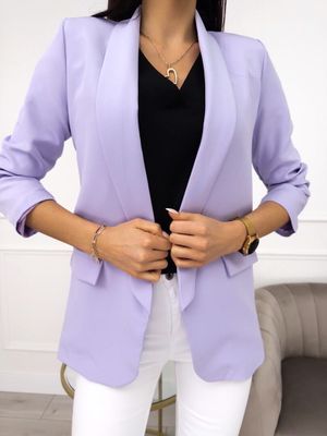 Marynarka elegancki ModnaKiecka.pl ze sklepu: ModnaKiecka.pl w kategorii: Marynarki damskie - zdjęcie 64ECE52-355-6290_23060691
