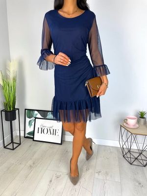 Sukienka asymetryczna ModnaKiecka.pl ze sklepu: ModnaKiecka.pl w kategorii: Sukienki - zdjęcie 64ECE52-355-6290_23060848