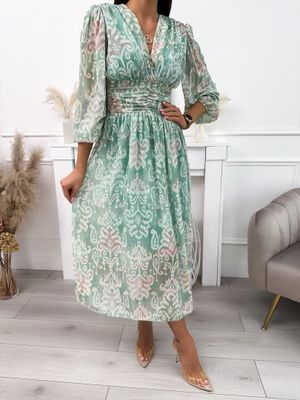 Sukienka trapezowa w stylu boho ModnaKiecka.pl ze sklepu: ModnaKiecka.pl w kategorii: Sukienki - zdjęcie 64ECE52-355-6290_23061580