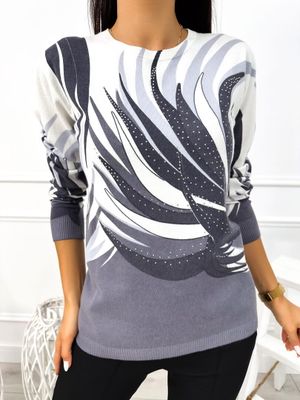 ModnaKiecka.pl - Sweter damski casual ze sklepu: ModnaKiecka.pl w kategorii: Swetry damskie - zdjęcie 64ECE52-355-6290_23064077