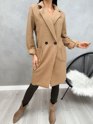 Płaszcz damski casual Modna Kiecka ze sklepu: ModnaKiecka.pl w kategorii: Płaszcze damskie