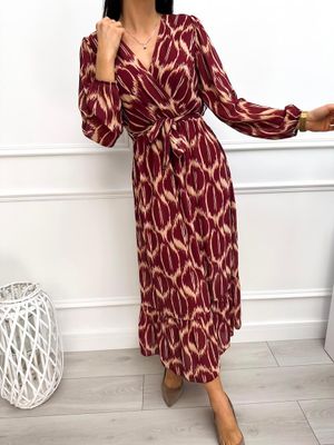 Sukienka casual kopertowa ModnaKiecka.pl ze sklepu: ModnaKiecka.pl w kategorii: Sukienki - zdjęcie 64ECE52-355-6290_23065554