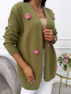 Sweter damski zimowy ModnaKiecka.pl ze sklepu: ModnaKiecka.pl w kategorii: Swetry damskie - zdjęcie 64ECE52-355-6290_23066731