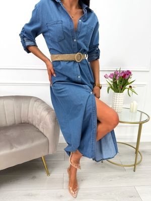 Sukienka casual wiosenna ModnaKiecka.pl ze sklepu: ModnaKiecka.pl w kategorii: Sukienki - zdjęcie 64ECE52-355-6290_23067134