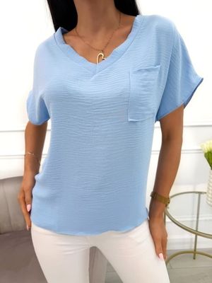 Bluzka damska casual ModnaKiecka.pl ze sklepu: ModnaKiecka.pl w kategorii: Bluzki damskie - zdjęcie 64ECE52-355-6290_23068080