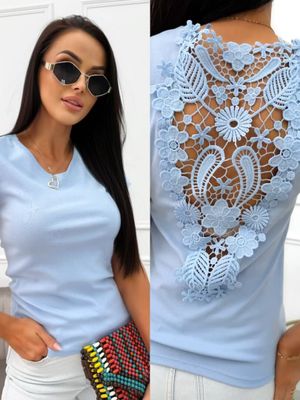 Bluzka damska casualowa ModnaKiecka.pl ze sklepu: ModnaKiecka.pl w kategorii: Bluzki damskie - zdjęcie 64ECE52-355-6290_23068407