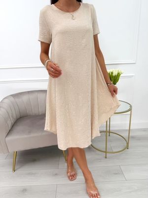 Sukienka oversize'owa ModnaKiecka.pl ze sklepu: ModnaKiecka.pl w kategorii: Sukienki - zdjęcie 64ECE52-355-6290_23068647