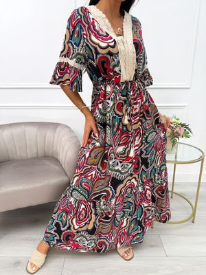 Sukienka wiosenna boho ModnaKiecka.pl ze sklepu: ModnaKiecka.pl w kategorii: Sukienki - zdjęcie 64ECE52-355-6290_23068892