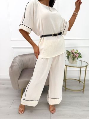 Komplet wiosenny casual ModnaKiecka.pl ze sklepu: ModnaKiecka.pl w kategorii: Komplety i garnitury damskie - zdjęcie 64ECE52-355-6290_23068999