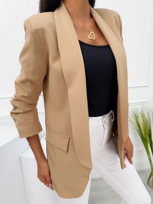 Marynarka casual na wiosnę ModnaKiecka.pl ze sklepu: ModnaKiecka.pl w kategorii: Marynarki damskie - zdjęcie 64ECE52-355-6290_23069146