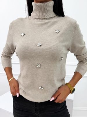 Sweter damski casualowy ModnaKiecka.pl ze sklepu: ModnaKiecka.pl w kategorii: Swetry damskie - zdjęcie 64ECE52-355-6290_23069669
