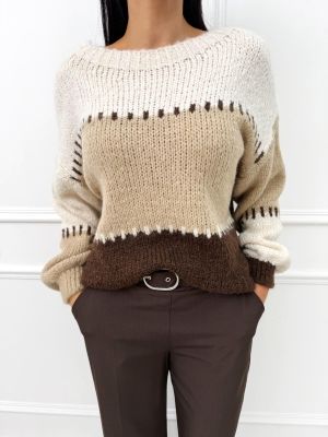 Sweter damski casual na zimę ModnaKiecka.pl ze sklepu: ModnaKiecka.pl w kategorii: Swetry damskie - zdjęcie 64ECE52-355-6290_23069849