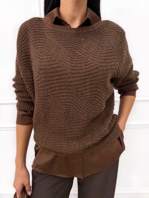 ModnaKiecka.pl - Sweter damski casual na zimę ze sklepu: ModnaKiecka.pl w kategorii: Swetry damskie - zdjęcie 64ECE52-355-6290_23069916