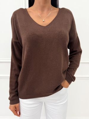 ModnaKiecka.pl - Sweter damski casual zimowy ze sklepu: ModnaKiecka.pl w kategorii: Swetry damskie - zdjęcie 64ECE52-355-6290_23069989