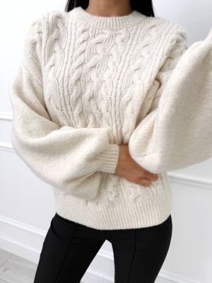 Sweter damski na zimę ModnaKiecka.pl ze sklepu: ModnaKiecka.pl w kategorii: Swetry damskie - zdjęcie 64ECE52-355-6290_23070461