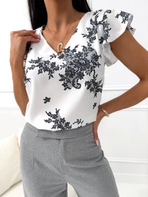 Bluzka damska casual na wiosnę ModnaKiecka.pl ze sklepu: ModnaKiecka.pl w kategorii: Bluzki damskie - zdjęcie 64ECE52-355-6290_23071070